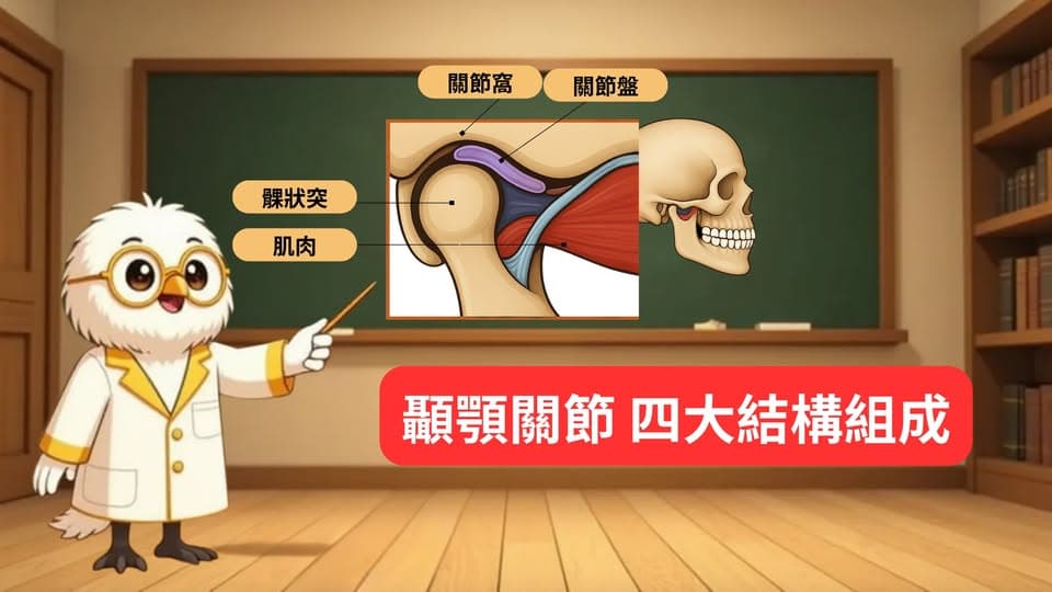 你還記得顳顎關節的「四大結構」是哪幾個嗎？